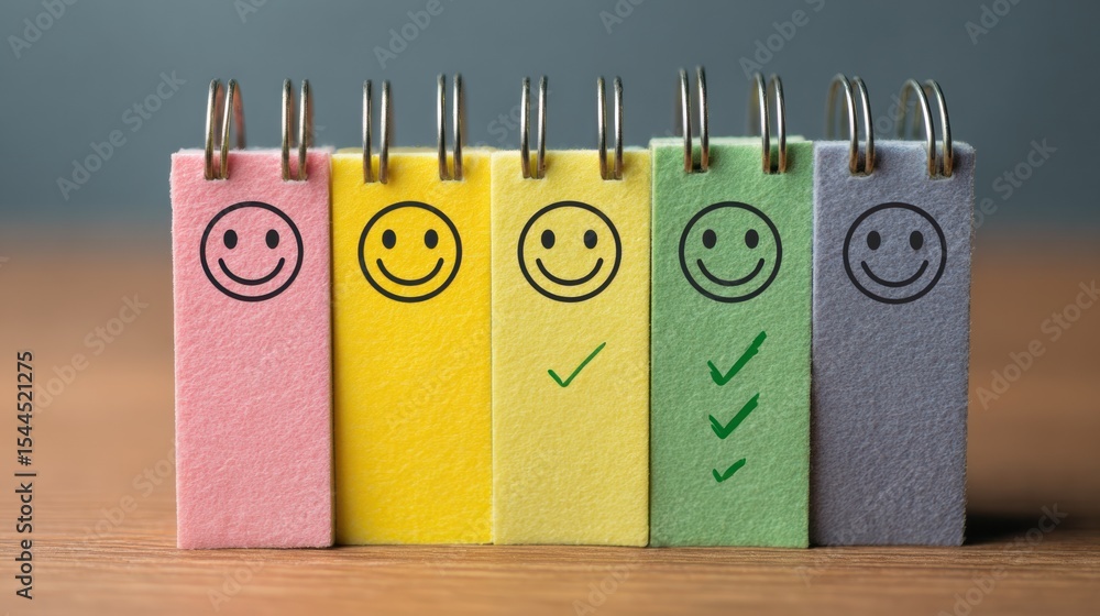 Aufkleber Checklist of Small Joys to Enhance Daily Life With Colorful Reminders and Simple Symbols for Positivity