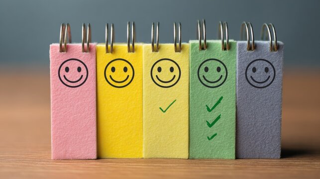 Checklist of Small Joys to Enhance Daily Life With Colorful Reminders and Simple Symbols for Positivity