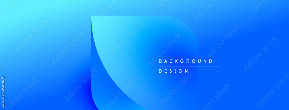 Poster Abstract blue gradients form dynamic shapes. Minimalist design features text background, design. Clean aesthetic, modern feel.