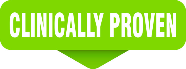 clinically proven sticker. clinically proven sign on transparent background