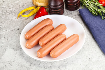 Boiled sausages for breakfast