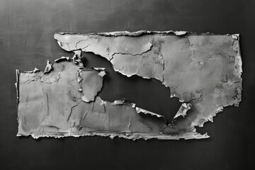 Photo of Peeled white paint on plaster wall. Background texture for backdrops or mapping