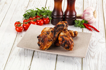 Hot and tasty chicken drumstick barbecue