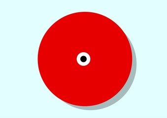 vector illustration of a red button