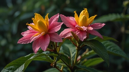 red and yellow flowers