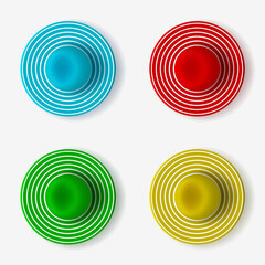 Set of summer hats of different colors
