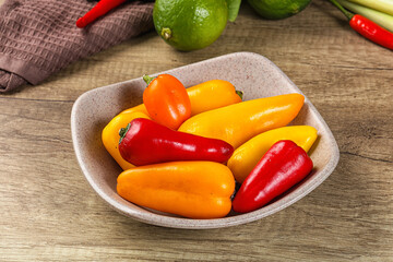 Small baby bell pepper heap