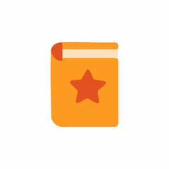 Orange book with a star