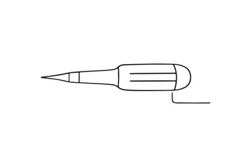 Precision Tool continuous one line drawing minimalism design