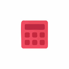 Simple red calculator icon