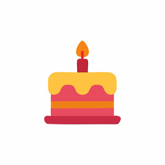 Simple birthday cake icon