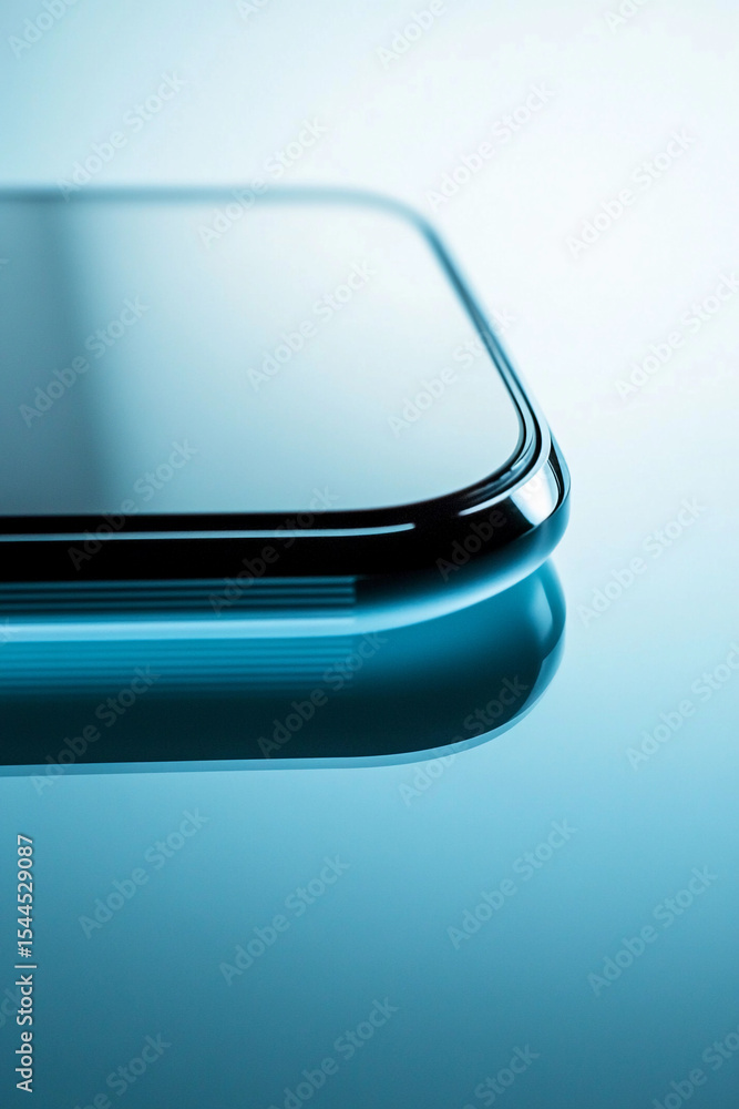 Aufkleber futuristic soft-lit smartphone design highlighting sleek edges generative ai
