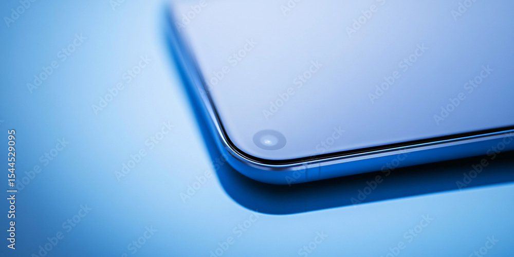 Poster Futuristic smartphone with soft lighting reflections Generative AI