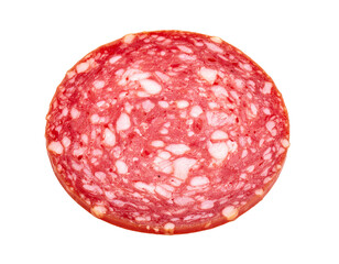 Delicious sliced salami for gourmet dishes.