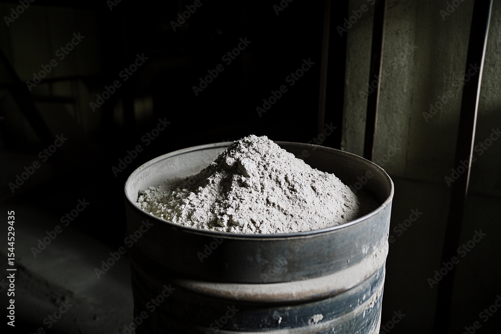Poster Uranium powder stored securely in high-quality container Generative AI