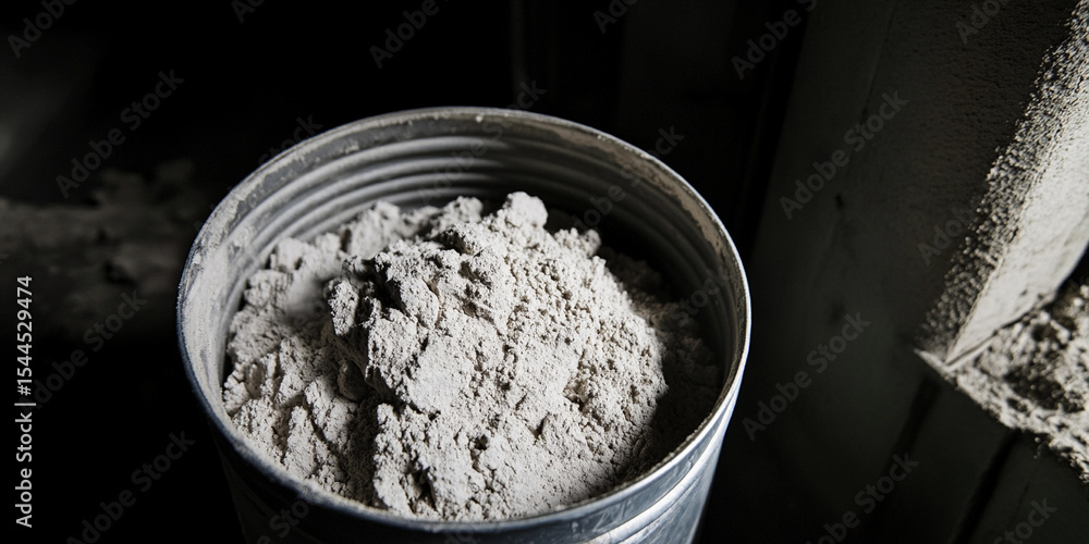 Poster uranium powder stored in container for safety measures generative ai