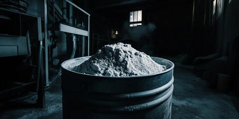 Uranium powder stored in a secure facility Generative AI