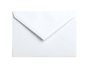 A simple white envelope for correspondence.