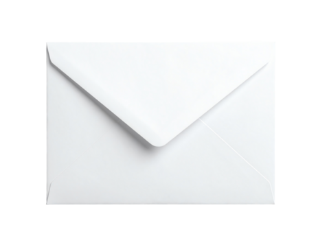 Plain white envelope on a clean background.
