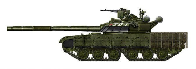 Obj-447TM3 (MBT concept based on the T-64BM2 Bulat tank, using a chassis with tandem tracks) © Tikros