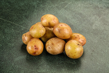 Raw fresh young baby potato