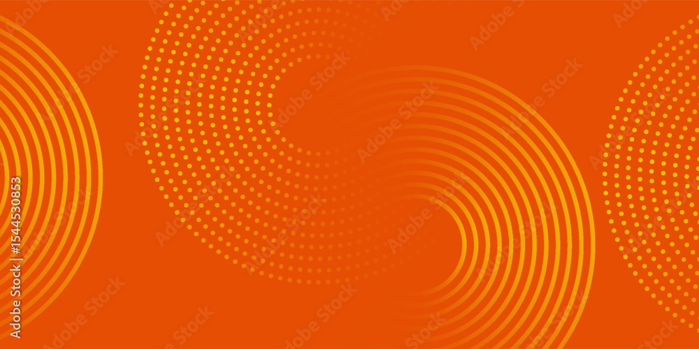 Poster minimal geometric background. orange elements with fluid gradient. eps10