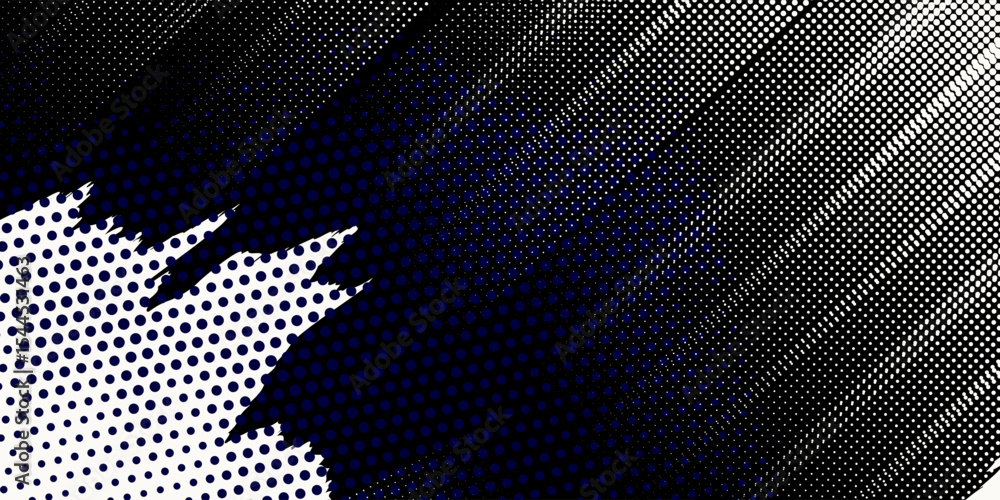 Poster dots halftone white and black color pattern gradient grunge texture background. dots pop art comics 