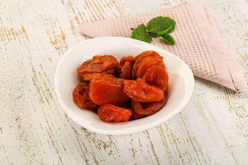 Dry sweet ripe aprocots heap