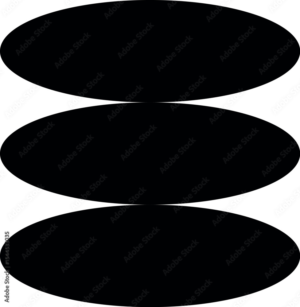 Poster illustration of download black ellipses vector graphic for free use in web design and graphic design