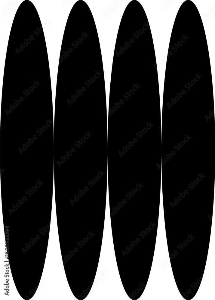 Poster illustration of abstract black ovals pattern design vector illustration for graphic design and creat
