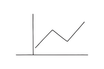 Data chart continuous one line drawing minimalism design