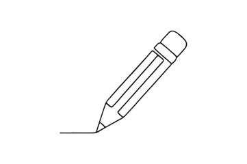 Pencil continuous one line drawing minimalism design