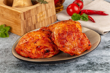 Baked marinated crispy chicken tighs