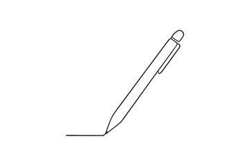 Obraz premium Stylus pen continuous one line drawing minimalism design