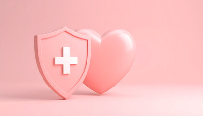 Heart with shield icon