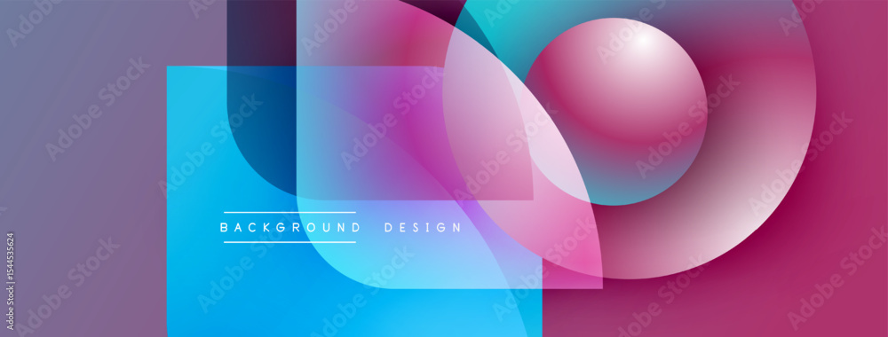 Poster Abstract fluid shapes, vibrant colors blend. Modern design, smooth gradients create dynamic composition. Background features overlapping elements.