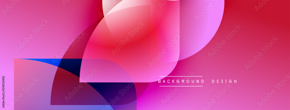 Aufkleber abstract gradients overlap, creating dynamic visual effect. pink, purple, blue hues blend smoothly. 