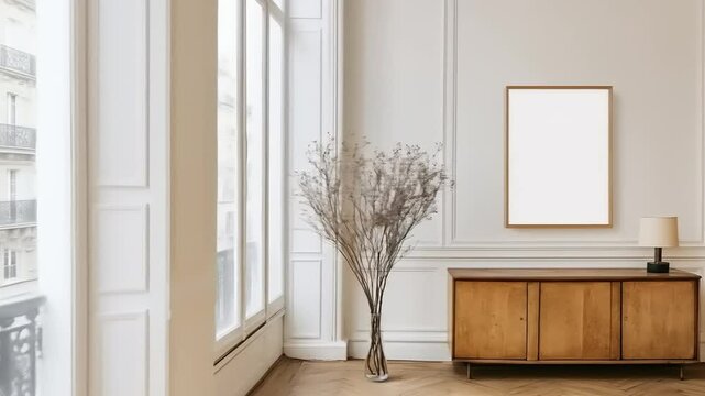 Parisian apartment with interior design.