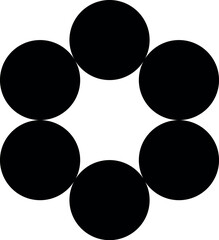 Illustration of black circles simple geometric pattern design element vector illustration graphic design for creative projects vector