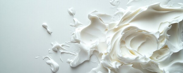 Creamy white substance texture
