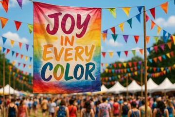 Fototapeta premium Colorful Festival Banner with 