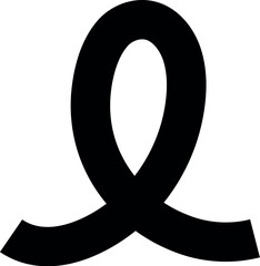 Illustration of downloadable black ribbon vector graphic for awareness campaigns and design projects free to use now online vector