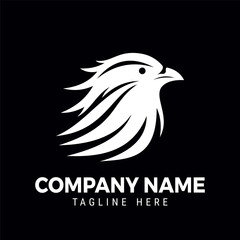 Bird head logo or icon. simple and elegant. Logo silhouette. Vector illustration