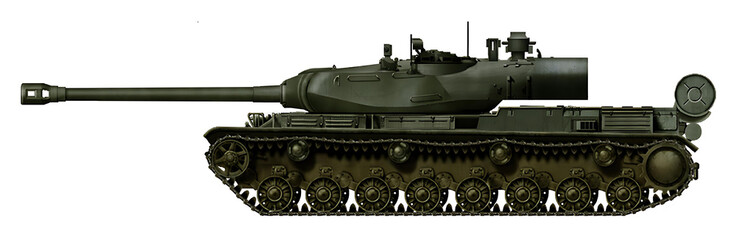 TRIS-80 (Alternative Romanian tank based on the TR-85 with a new chassis and turret, with a 122mm gun, from the IS-4 tank) © Tikros