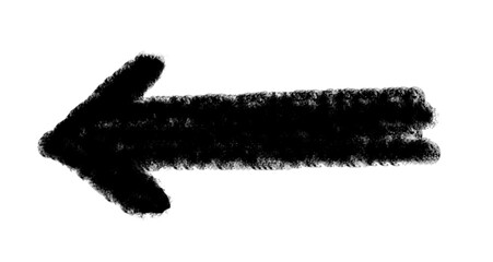 Doodle grunge arrow vector icon. Grunge arrow design art brush, grunge arrow paint curve.