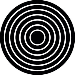 Illustration of abstract concentric circles vector illustration for graphic design and creative projects with black and white theme vector