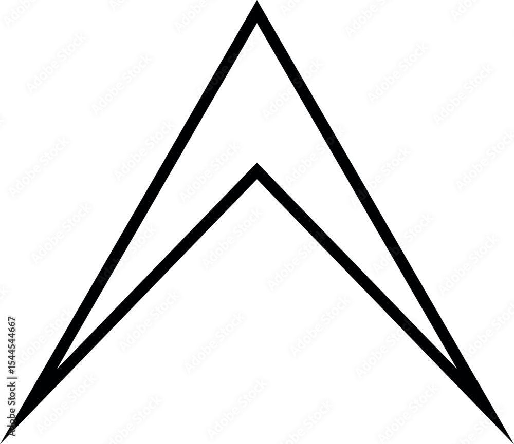 Poster illustration of vector graphic of abstract double arrow design for navigation logo or direction icon