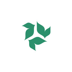 Creative Abstract Leaf Beauty Logo. leaf icon dynamic green color zen