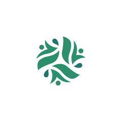 Creative Abstract Leaf Beauty Logo. leaf icon dynamic green color wellness