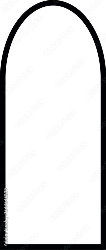 Poster illustration of download outline rounded rectangle vector shape for graphic design and creative proj